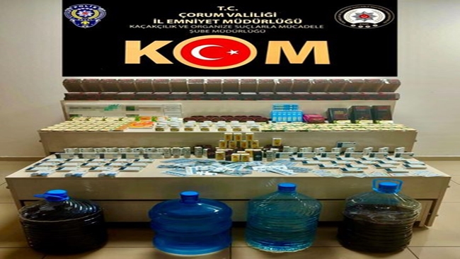 Ã‡ORUM'DA KAÃ‡AK ALKOLLÃœ  Ä°Ã‡KÄ° VE SÄ°GARA OPERASYONU