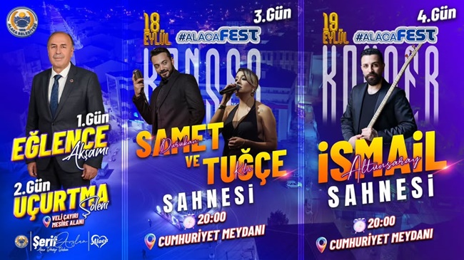 ALACA’DA FESTİVAL COŞKUSU YAŞANACAK