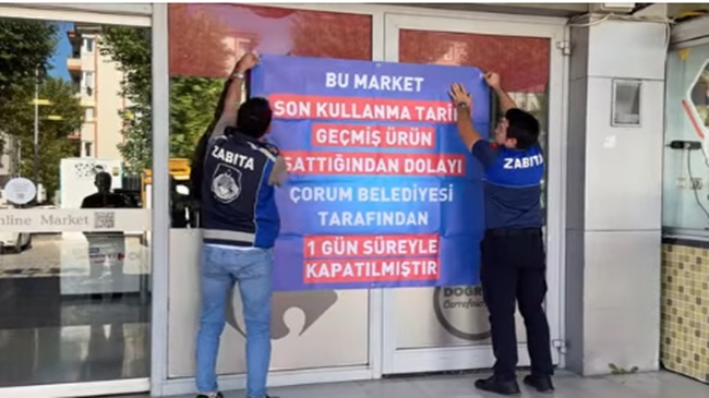 ÇORUM’DA ZİNCİR MARKET MÜHÜRLENDİ