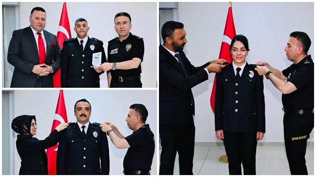 EMNİYET'TE RÜTBE TERFİ TÖRENİ DÜZENLENDİ