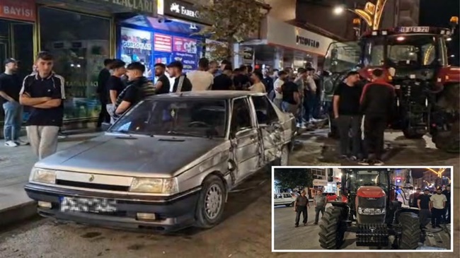 ALKOLLÜ TRAKTÖR SÜRÜCÜSÜ ORTALIĞI BİRBİRİNE KATTI