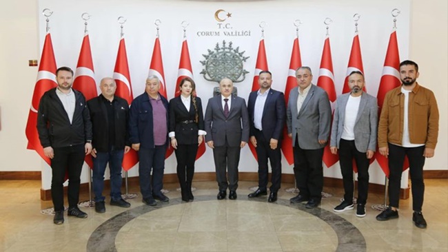 Ã‡ORUM BASIN DERNEÄžÄ°â€™NDEN,  VALÄ° DAÄžLIâ€™YA NEZAKET ZÄ°YARETÄ°