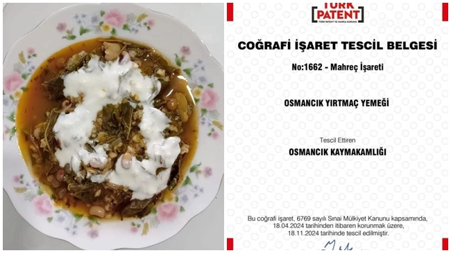 YIRTMAÃ‡ YEMEÄžÄ°NE COÄžRAFÄ° Ä°ÅžARET!