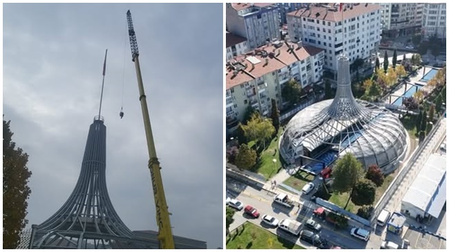 ÇORUM’DA DEMİR KULE’NİN YIKIMI BAŞLIYOR
