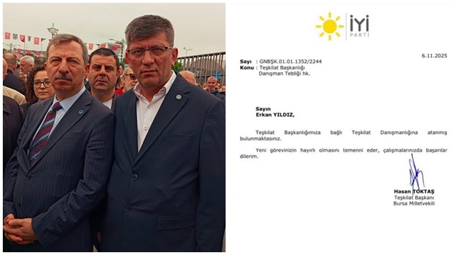 İYİ PARTİLİ ERKAN YILDIZ’A GENEL MERKEZ’DE GÖREV