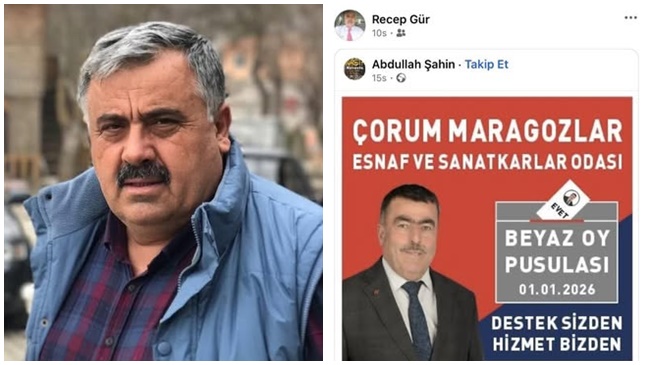 ÇESOB BAŞKANI RECEP GÜR  “TARAFSIZ”LIĞINI KAYBETTİ!