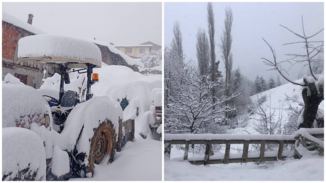 ÇORUM’UN KÖYLERİ BEYAZA BÜRÜNDÜ