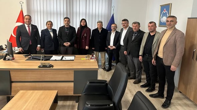 MUHTARLARDAN BELEDİYE YENİ  BİRİM MÜDÜRLERİNE ZİYARET!