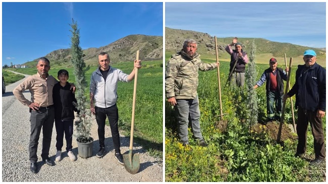 KÖYLERİ İÇİN AĞAÇLANDIRMA  SEFERBERLİĞİ BAŞLATTILAR