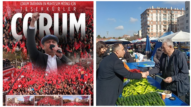 ÖZGÜR ÖZEL’DEN ÇORUMLULARA TEŞEKKÜR