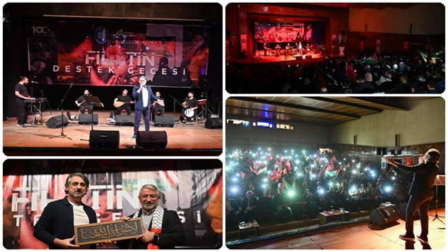 FÄ°LÄ°STÄ°N DESTEK GECESÄ°â€™NDE SALON DOLUP TAÅžTI