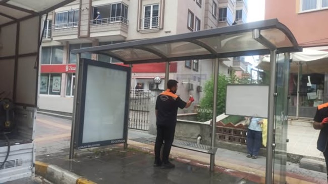 ÇORUM'DA OTOBÜS DURAKLARINA BAKIM!