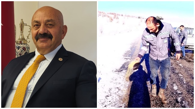 İSBİR, YABAN HAYVANLARINI UNUTMADI