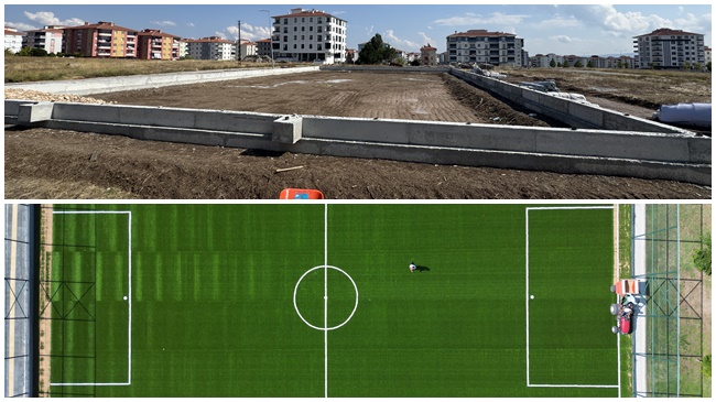 BELEDİYE 11 OKULA HALI SAHA, 2 OKULA SPOR SALONU YAPACAK