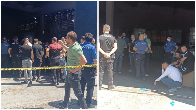 SANAYİDE FECİ KAZA: ANA-OĞUL ATIK YAĞ KAZANINDA CAN VERDİ