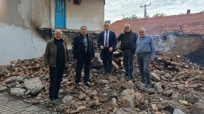 CHP’DEN YANGINZEDE AİLEYE  GEÇMİŞ OLSUN ZİYARETİ
