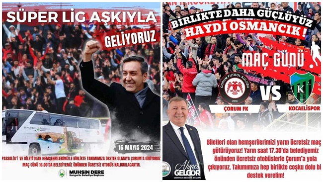 Ä°LÃ‡ELERDEN Ã‡ORUM FKâ€™YE DESTEK!