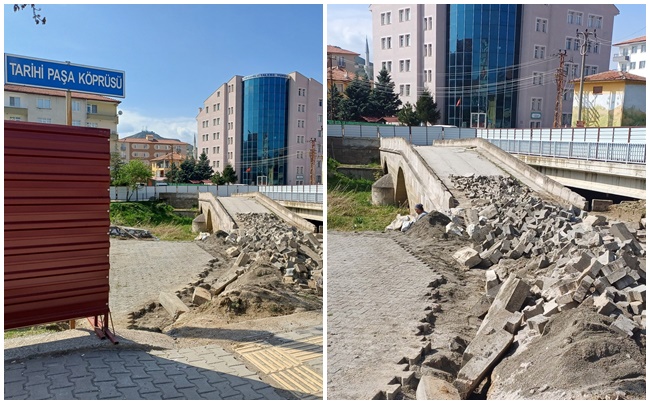 TARİHİ PAŞA KÖPRÜSÜ RESTORE EDİLİYOR