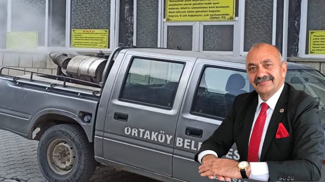 ORTAKÖY BELEDİYESİ'NDEN KÖYLERDE  SİNEKLE MÜCADELE SEFERBERLİĞİ