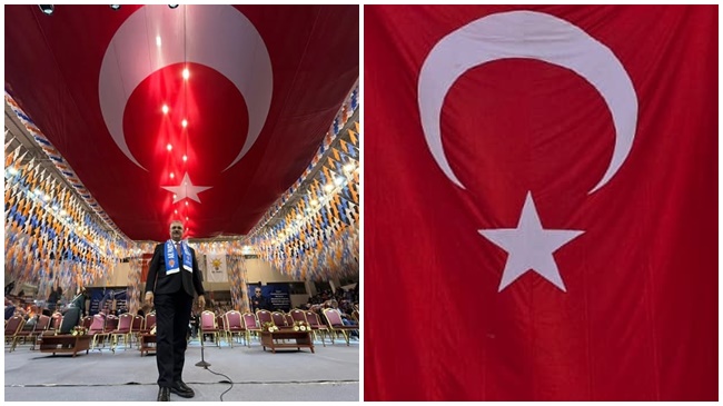 AHLATCI’DAN TÜRK BAYRAĞINA  YÖNELİK PROVOKASYONA TEPKİ