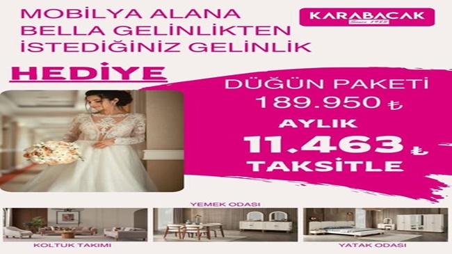 KARABACAK’TAN YENİ EVLENECEK ÇİFTLERE BÜYÜK DESTEK