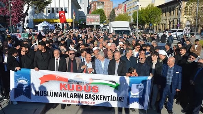 ÇORUM ‘GAZZE İÇİN TEK YÜREK’ OLDU