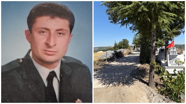 ŞEHİDiN KABİR YOLU YENİLENDİ