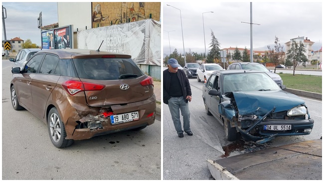 KAVŞAKTA KAZA UCUZ ATLATILDI