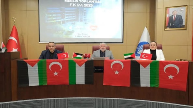 BELEDİYE MECLİSİ’NDEN GAZZE İÇİN ORTAK SES