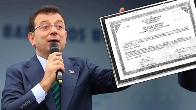 İMAMOĞLU’NUN DİPLOMASI İPTAL EDİLDİ