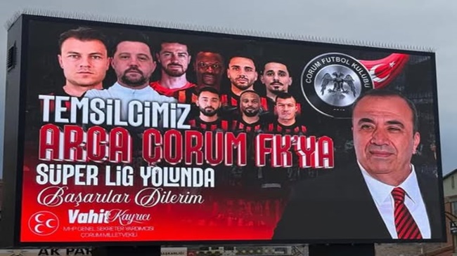ÇORUM FK'YE BİLBOARDLI DESTEK!